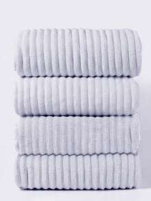 4pcs/1pc Ultra-Absorbent Quick-Dry Lightweight Hand Towels, Soft & Comfortable Coral Fleece Solid Color & 3D Striped, Suitable For Home, Salon, Bathroom, Multiple Colors Available - Multicolor - View 17