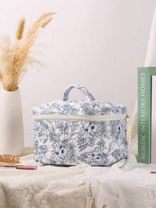 1件個性化刺繡花卉化妝包/收納袋，大容量，多功能客製化禮物，伴娘禮物，伴娘邀請禮物，單身派對禮物，旅行收納袋，母親節禮物，送給她的禮物 - 彩色 - 查看 15
