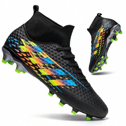 男士足球鞋、女士足球鞋、男女通用款、成人AG/FG足球钉鞋、青少年轻便专业足球训练鞋、草地户外高帮运动鞋