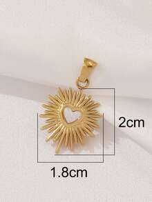 3 buc oțel inoxidabil neregulate inimă farmece descoperiri gol inimă pandantiv pentru bijuterii DIY consumabile accesorii de fabricare - pandantiv - Vizualizare 6