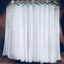 1pc Premium White Soft Tulle Dress Cover - Breathable, Transparent Garment Protector For Wedding & Formal Attire Storage, Home Clothes, Dust Cover - White - View 10