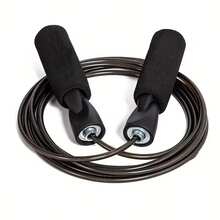 1根优质钢制跳绳，配有符合人体工程学的绿松石色手柄 - 便携式室内/室外健身器材，适用于有氧运动、训练和体育活动 - 混色设计，结构坚固，健身房配件 - 彩色 - 查看 4