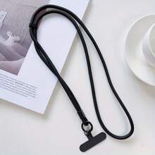 Adjustable Polyester Long Neck Strap For Phone - Cross-Shoulder Strap With Detachable Hook, Suitable For Outdoor Activities, Travel And Daily Use - Anti-Loss Shoulder Chain, Sports Accessory |   Adjustable Strap |   Durable Polyester, Phone Hanging Strap - 黑色 - 查看 13