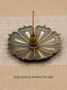 Creative Vintage Lotus Incense Holder/Incense Burner, Featuring An Elegant And Compact Design, Suitable For Living Rooms, Bedrooms, And Coffee Tables - Gold - View 8
