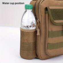 男士多功能腰包，户外MOLLE战术斜挎包，配有可调节腰带和肩带，大容量斜挎胸包，适合徒步和骑行，全天候适用 - 彩色 - 查看 4