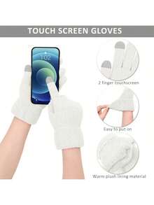 Men Gloves Set - Light Grey - View 3