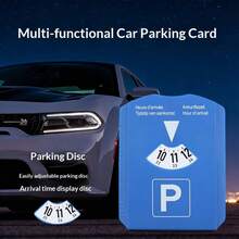 3-In-1 Parking Timer, Snow Shovel, Windshield Scraper - Plastic Parking Permit, Snow Shovel, Windshield Scraper With Euro Coin Tire Tread Ruler - Car Accessories, Car Interior, Women's Car Accessories, Men's Car Accessories - Parking Sign Snow Shovel - View 3