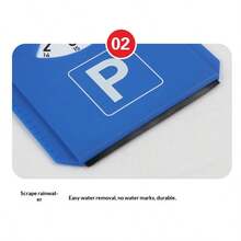 3-In-1 Parking Timer, Snow Shovel, Windshield Scraper - Plastic Parking Permit, Snow Shovel, Windshield Scraper With Euro Coin Tire Tread Ruler - Car Accessories, Car Interior, Women's Car Accessories, Men's Car Accessories - Parking Sign Snow Shovel - View 8