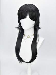 26 Inch Wig, Jellyfish Hairstyle, Wolf Tail, Natural Fluffy, Seamless Design, Suitable For Daily Wear, Multi-Purpose Cosplay, Fried Dough Twist Braid, Full Head Wig Set, Realistic Wig - Multicolor - View 5