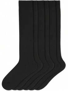 Women Thigh High Socks - New Black - View 1