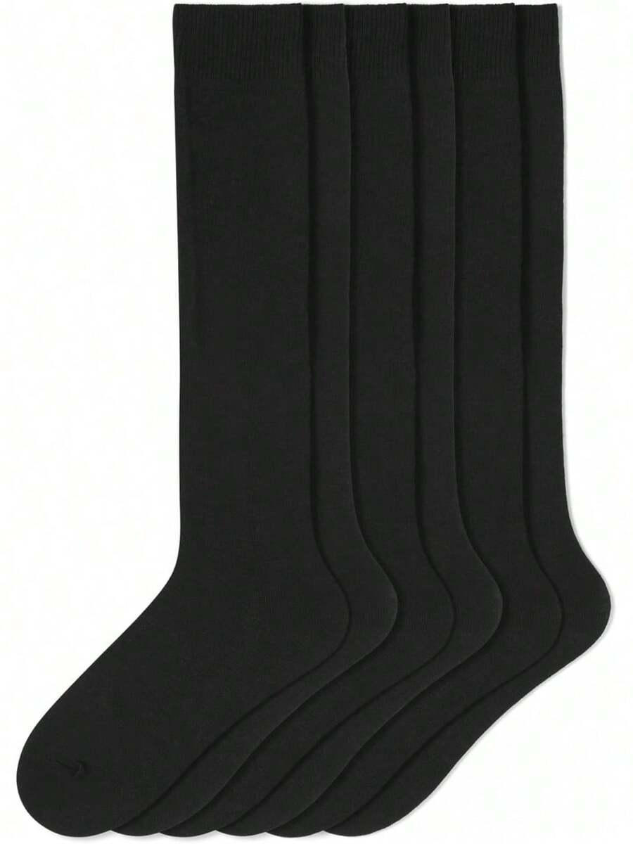 Women Thigh High Socks - New Black - View 1