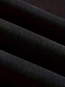 Men's Stretch Slim Fit Jeans - Slim Fit With Distressed Hem, Mid-Rise And Tapered Design, Non-Sheer And Versatile For All Seasons - Machine-Washable Imitation Jeans - 黑色 - 查看 4