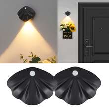 2/4/6 Pcs LED Motion Sensor Night Light Wall Mounted Lamps With 3 Color Temperatures & Dimmable USB Rechargeable Battery Cabinet Light For Bedroom Hallway Stairway - 三色 - 查看 17