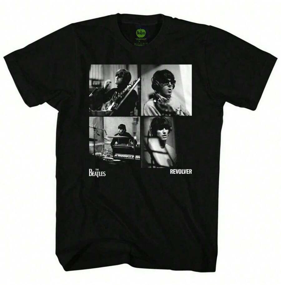 Beatles Revolver Studio Shots T-Shirt Black - Black - View 1