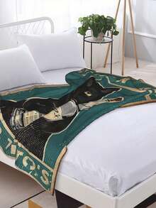 Show Me Your Tito's Soft Flannel Throw Blanket Cozy Plush Fuzzy Fleece Blanket For Sofa Bed Couch Camping Travel All Season Gift - 黑色 - 查看 4
