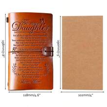 Daughter Gift From Mom, To My Daughter Leather Journal, 140 Page Refillable Writing Journal, Christmas Birthday Gifts For Daughter From Mom, Mother Daughter Gifts For Adults Daughter - To My Daughter - 查看 7