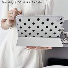 1个黑白波点图案平板电脑保护套 - 经典简约设计，可折叠支架，防震保护，笔槽，适用于 iPad 10.9/10.2/Air 第五代/Pro 11/第十代/9.7/Air 2/iPad（第七代）/iPad（第八代）/iPad Air 4/5/iPad Pro 11/iPad 第十代 10.9 英寸 2022 智能保护套 - 彩色 - 查看 10