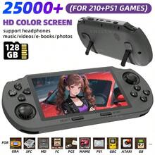 SF3000 128G Retro Handheld Game Console 4.5inch IPS Screen 854*480 Portable Video Game Console Linux System Support Emergency Charging&E-Book Readers - 黑色 - 查看 2