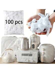 50pcs/100pcs Per Pack Disposable Microwave, Toaster, Blender Dust Cover - Waterproof, Multi-Functional Appliance Dust Cover With Secure Fixation Design, Plastic Kitchen Accessory For Home And Office Use, Appliance Protection, Transparent Design, Easy Installation,Women's Day,Travel Essentials,Wedding Favours,Y2k,Bedroom,Car Accessories Women,Kitchen Decor,Kitchen Decor,Household Items - Multicolor - View 10