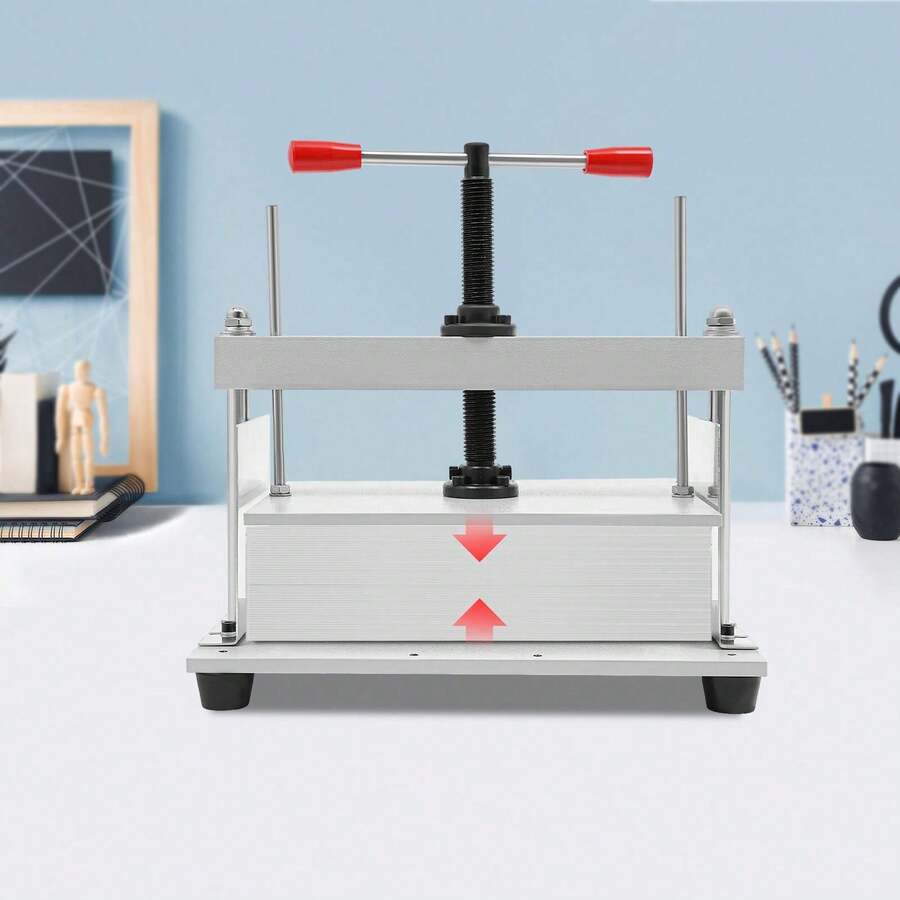 Manual Paper Press Machine Manual A4 Heavy Press Bookbinder Steel Bookbinding Press Screw Papermaking Book - White - View 1