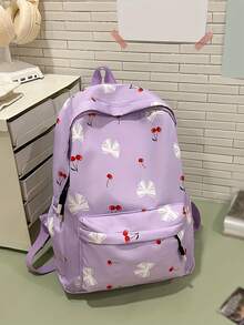 VMI Butterfly Print Casual Women's Large Capacity Backpack, Versatile Use, Multi-Functional, Suitable For Students, Daily Use, Commuting And Laptop Carrying - Multicolor - View 13