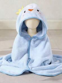 1pc Cute Cartoon Animal Hooded Bath Towel, Coral Fleece Soft & Skin-Friendly, Absorbent & Quick Dry Bathrobe Cloak Wrap Towel, Suitable For Swimming & Bathing - Various - View 21