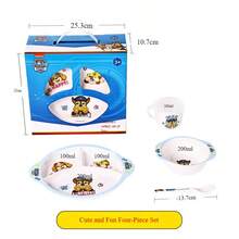 Paw Patrol Tableware Set, Includes Cute Bowl, Feeding Cup, Spoon, Divided Plate, Gift Box - Multicolor - View 9