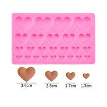 情人节硅胶模具套装 - 心形和长方形，适用于DIY蜡烛/肥皂/工艺礼品装饰 - 彩色 - 查看 9