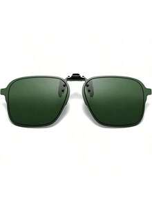 Tendenciaanteojos de sol polarizadas con clip sobre anteojos graduadas, protección UV, antideslumbrantes, con clip, unisex, para solCalidad premium - Lentes de espejo naranja / visión gris - Ver 9