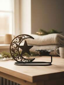 1件/3件套现代餐桌摆件，浪漫烛台装饰，餐厅装饰，家居装饰，浪漫礼物，烛光晚餐，婚礼装饰，星星，月亮，灯笼，毕业礼物