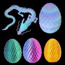 Juego de decoración de huevo de dragón impreso en 3D, figura de dragón de cristal, adorno artesanal, almacenamiento colorido con forma de animal, decoración creativa para el hogar y regalo. - Multicolor - Ver 5