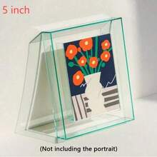 5-Inch Colorful Acrylic Photo Frame Box, DIY Poster Display Stand, Desktop Decor, Creative Picture Memo Board - Multicolor - View 18