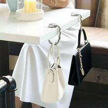 1 pieza Gancho colgante de metal. Gancho portátil para el borde del escritorio, adecuado para colgar bolsos, mochilas, bolsas de compras, bolsas de regalo y bolsas de basura. Aplicable para oficina, cafetería, restaurante y aula. También se puede usar como un pequeño regalo para el aula o la fiesta. - Multicolor - Ver 2