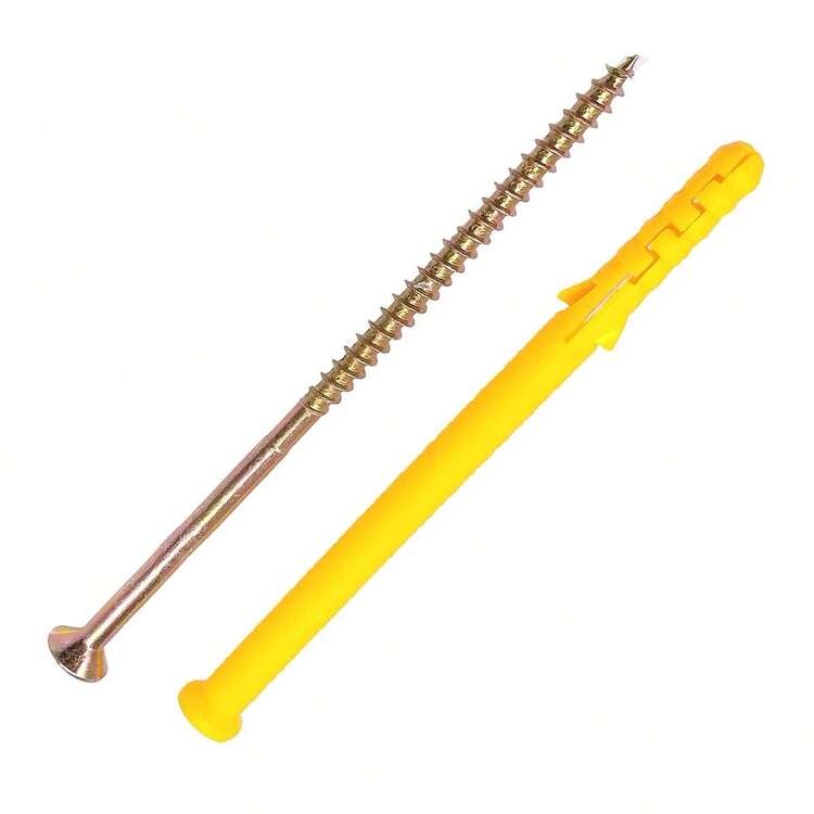 50sets 8 X 60mm Ribbed Plastic Drywall Anchor Kit-Wall Anchors With Screws-Plastic Self Drilling Drywall Ribbed Anchors Assortment With Screws(Φ8-60mm, 20set, M5 X 60) - Multicolor - View 6