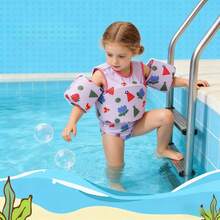 1pc Kids Swim Vest With Built-In Buoyancy Assist - Quick Adjustable Life Jacket, Suitable For Swimming Lessons, Beach, Pool - Boys And Girls Floating Device - Ideal For Beginners And Water Safety Training - Short Sleeve Mixed Color Vest, Perfect For Pool And Beach Activities, Festivals, Parties And Entertainment, Children Swim Vest, Children Swim Floating Vest - Multicolor - View 10