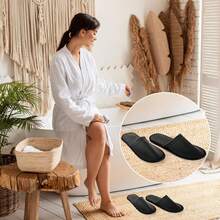 TendenciaPantufla Desechables Fiesta Bodas Económicas Negro 20 ParesCalidad premium - 1 - Ver 6