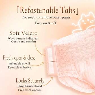  Dolemi Cat Pee Proof Pants, Suitable For Day And Night Use, Can Be Changed Without Taking Off Outer Pants, Free To Wear And Take Off, Large Size Worry-Free, Adjustable Waist Tape (No Need To Take Off Outer Pants, Free To Wear And Take Off), Soft And Breathable (Almost Naked Feeling, Dry And Not Easy To Get Stuffy), Large Size Leak-Proof (Instant Absorption, No Fear Of Surging)