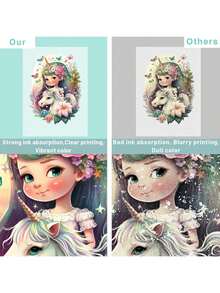 EstiloTendenciaPelíCula De Transferencia DTF, 50 Hojas De Papel DTF De 21.59 X 27.94 Cm Con Almohadilla De ImpresióN Inteligente Para Todas Las Impresoras De SublimacióN Y TDF, PelíCula DTF Para Pirateo DeCalidad PremiumVersióN Mejorada