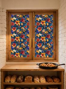 YUANYI 1卷（17.5英寸宽）PVC材质彩色窗贴，隔热隐私，适用于办公室、仓库、客厅、卧室、厨房、浴室、推拉玻璃门、装饰。