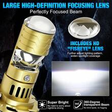 TOAUTO 2个80W 20000LM超亮H7 LED大灯灯泡，适用于汽车雾灯，高亮远近光一体 - H7 - 查看 5