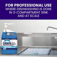 Dawn Professional Pot And Pan Detergent, Regular Scent, 3.8l (Case Of 4),Home Essentials, Kitchen Essentials, Cleaning Supplies, Apartment Must Haves, Clean Tok, Household Items, Dorm Essentials, Kitchen Finds, Restock, Daily Essentials[Dishwashing Liquid, Dish Soap, Cleaning Solution, Detergent, Original Scent, Degreaser, Stain Remover, Adjustable Size, Buy One Get One Free, Multi-Pack, Combo Pack, Suitable For Kitchens, Cars] - 藍色 - 查看 9