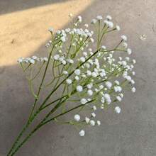 Kit Of 5 Artificial Gypsophila Branches 62cm White - Wedding And Party Decorations, Realistic Artificial Baby's Breath Flowers, Artificial Baby's Breath Bouquet With A Real Touch For Wedding Floral Arrangements, Party Decorations - 5 màu trắng - Xem 8