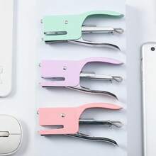 1 pieza Grapadora de escritorio tipo macaron - Multicolor - Ver 1