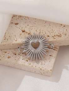 3 buc oțel inoxidabil neregulate inimă farmece descoperiri gol inimă pandantiv pentru bijuterii DIY consumabile accesorii de fabricare - pandantiv - Vizualizare 5