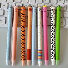 5pcs/Set Animal Shaped Erasable Ballpoint Pens, Random Style; Twist-Out Refill; 0.7mm Blue Ink Refill; Smooth Writing & Neutral Ink, Easy To Erase Mistakes, Suitable For Students Exams, Homework And Note-Taking; School Supplies/Christmas Gift/Valentine's Day Gift - Multicolor - View 12