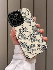 1pc Fashionable Elegant Leopard Pattern Shock-Proof Leather Phone Case Compatible With IPhone 17/17 Air/17 Pro/17 Pro Max/ 16/16 Plus/16 Pro/16 Pro Max/ 15/15 Plus/15 Pro/15 Pro Max/ 14/14 Plus/14 Pro/14 Pro Max/ 13/13 Pro/13 Pro Max/ 12/12 Pro/12 Pro Max/ 11/ 11 Pro/11 Pro Max - Multicolor - View 3