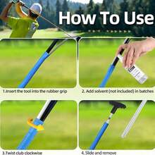 Golf Grip Removal Tool, V-Groove Grip Remover Saver 11" For Standard Length Swinging Grips Golf Grip Kit Golf Tools Golf Supplies Golf Grip Tool Grip Remover Gripping Tool - Multicolor - View 10