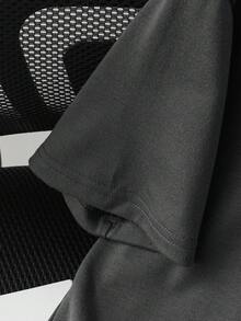 Tween Boy Cartoon Graphic Print Short Sleeve Casual Round Neck T-Shirt - Dark Grey - View 5