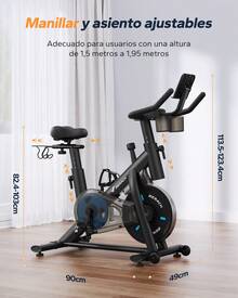 MERACH Indoor Cycling Bikes - Negro Magnético - View 9