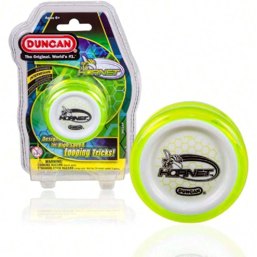 Toys Hornet Pro Looping Yo-Yo con Cuerda, Eje de rodamiento de Bolas y Cuerpo de plástico, Verde con Tapa Blanca,37564482 - Óxido marrón - Ver 1
